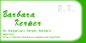 barbara kerper business card